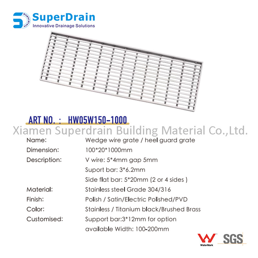 Factory makes pool grilles for sale Stainless Steel drain grilles covered with stainless steel groove grille floor filters