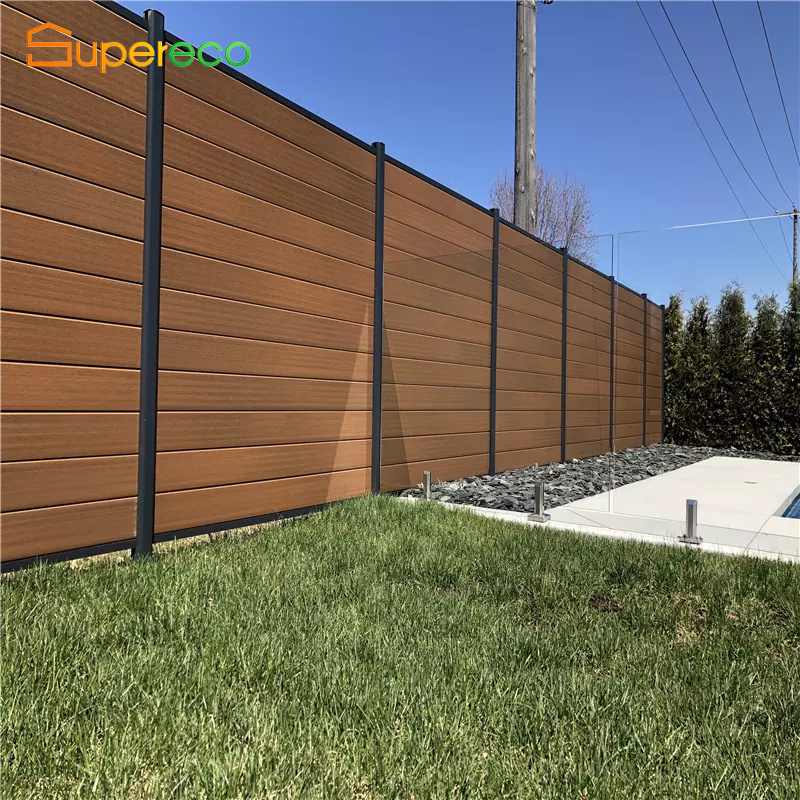 high quality durable weather resistant diy eco wpc privacy fence hot sale WPC fencing for home garden fence