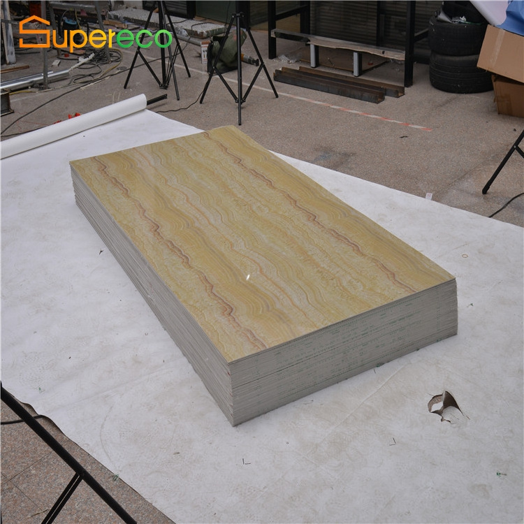 High Quality 4x8 ft PVC UV Marble Sheet Wall Panel Marble Alternative Panel 3mm PVC UV Sheet