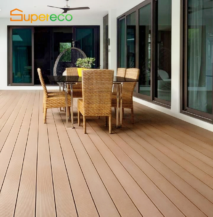 WPC composite outdoor decking / terrace flooring/ solid hard wood board