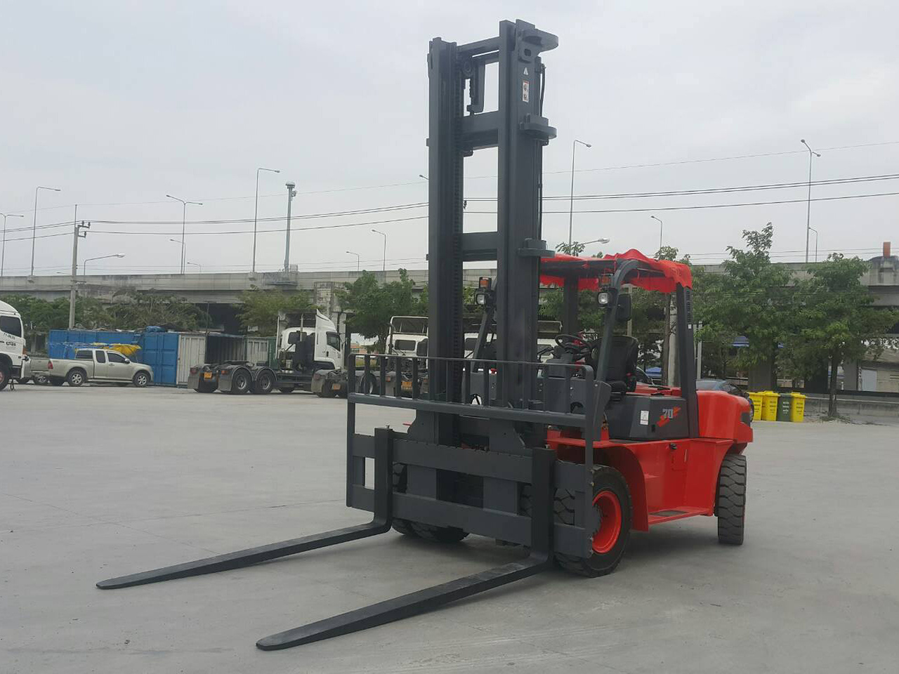 7 ton heli forklift CPCD70 diesel fork lift truck left 7000kg fork lift fork lifter with Best Price