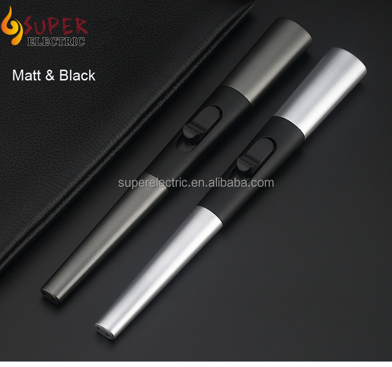 High Quality Professional Design Custom Logo Big Lighter Slim Long Portable Easy Igniting Candle USB BBQ Lighter