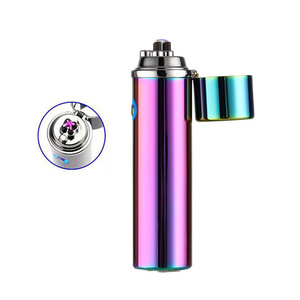 Double Arc Plasma Beam USB Cigarette Cylinder Imports Lighters Windproof Metal Pipe Lighter Elegant Lighter