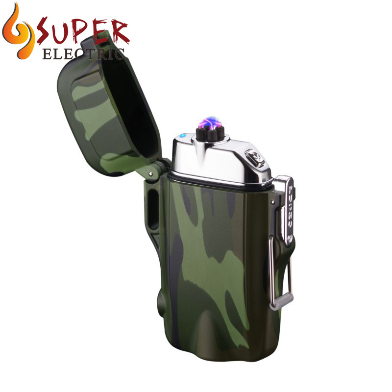 Cheap wholesale lighters electric usb rechargeable lighter outdoor waterproof with LED flashlight