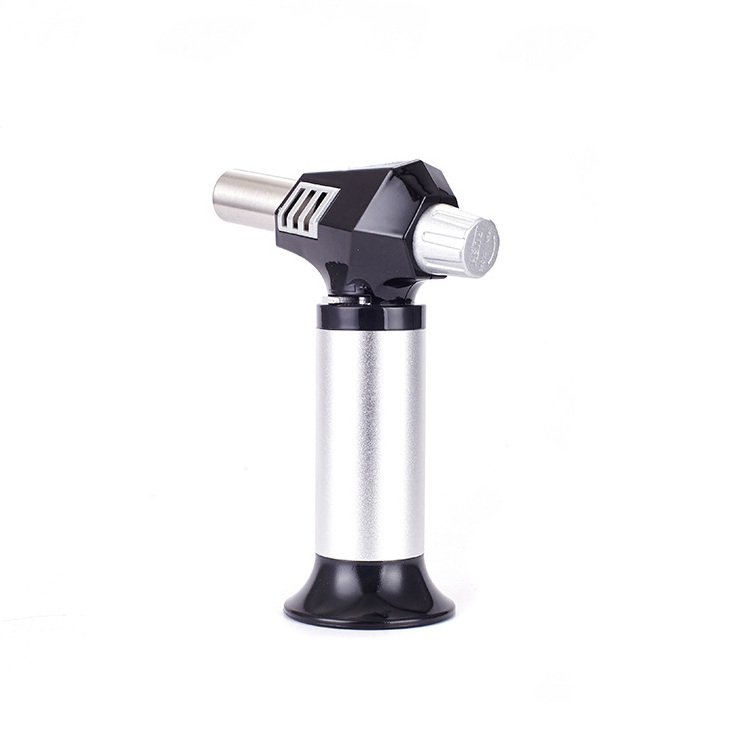 New 2021 Summer Arrivals BBQ Torch Lighter Purified Refillable With Power Switch Butane Lighter Gas Piezo For Gas Lighter