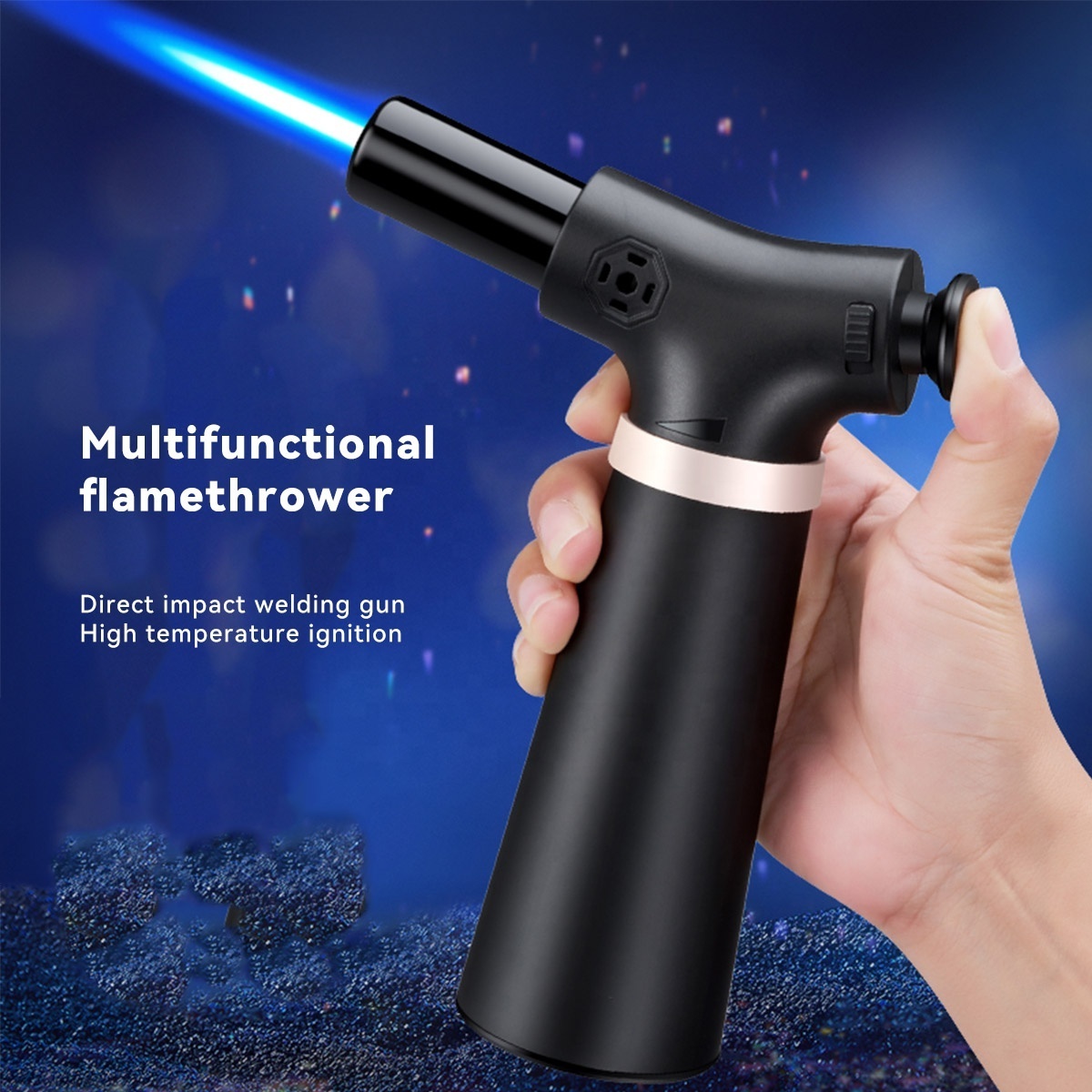 Factory Direct Sales Butane Lighter Adjustable Flame Refillable Gas Lighters Kitchen Stove Cooking Torch BBQ Ignition Spray