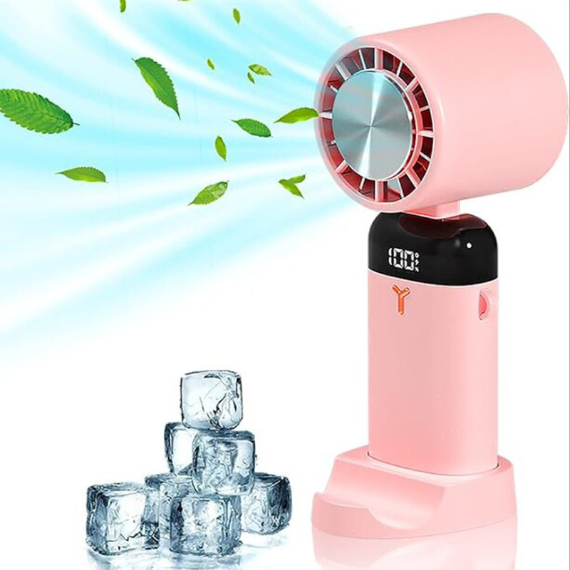 Ice Cooling Fan Rechargeable Cooler Air Fan  For Outdoor And Indoor Camping Mini Electric Fan Camping With 3600 mah Battery