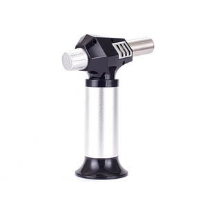 New 2021 Summer Arrivals BBQ Torch Lighter Purified Refillable With Power Switch Butane Lighter Gas Piezo For Gas Lighter