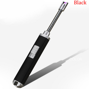 Cheap Price Refillable Long BBQ Lighter NO Gas Available Candle Rechargeable Custom Lighter Case Kitchen Smart Lighter