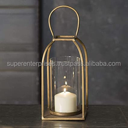 Solid Design Wax Candle Lanterns With Painted Finishing Decor Indoor design T-light Lanterns Best For Home Decor