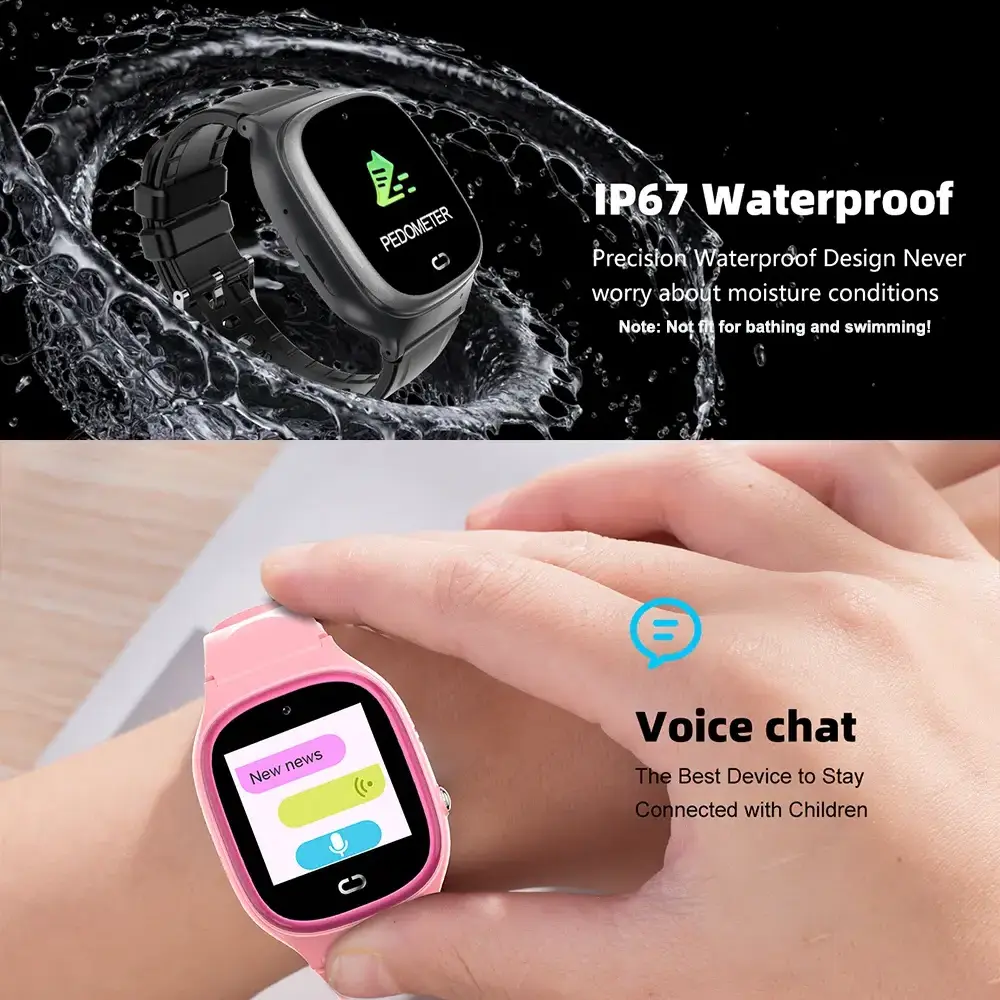 Kids Smart Watch 2G Sim Card SOS LBS 450 mAh Phone Watch For Kids Photo Waterproof IP67 Kids Gift Children's Smartwatch