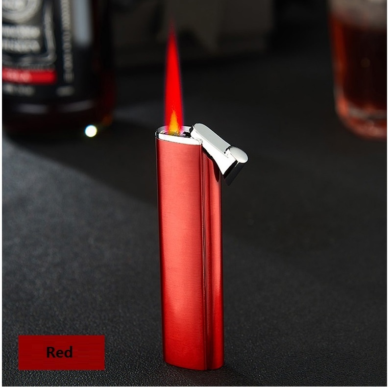 Personalized printing portable windproof refillable gas lighter with logo custom lighter