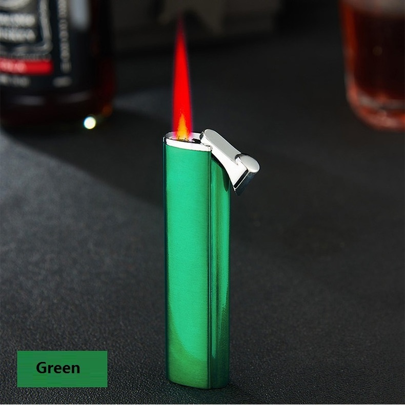 Personalized printing portable windproof refillable gas lighter with logo custom lighter