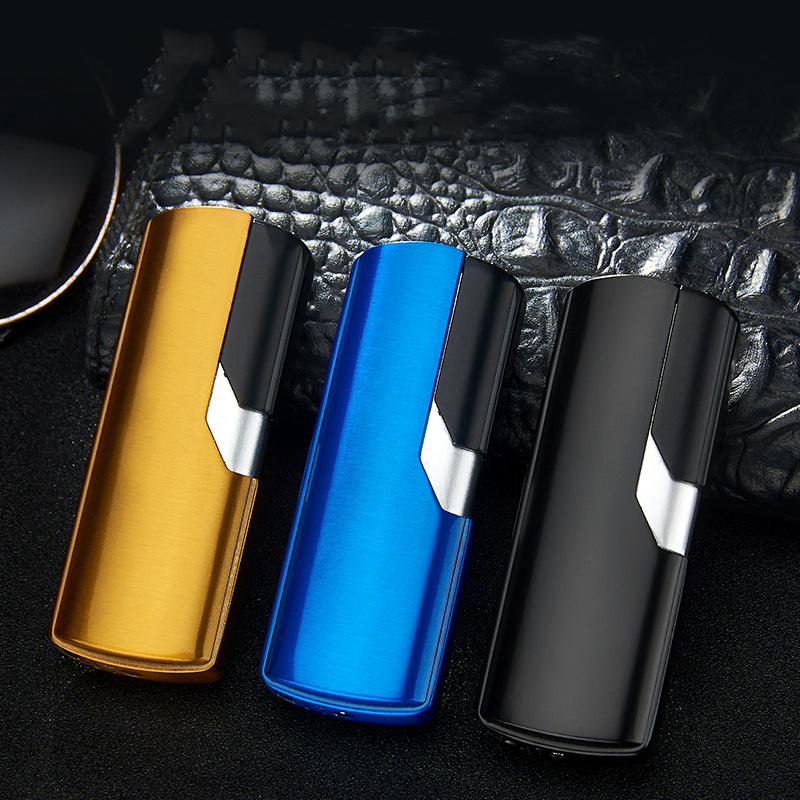 Morden Luxury metal lighters custom refillable cigarette windproof jet torch lighter