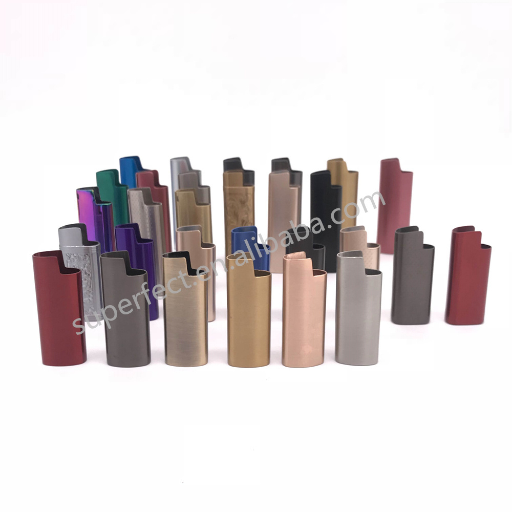 Metal zinc alloy printed logo engraved logo custom lighter sleeve