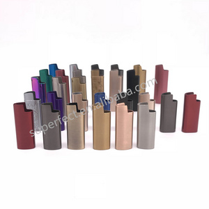 Metal zinc alloy printed logo engraved logo custom lighter sleeve