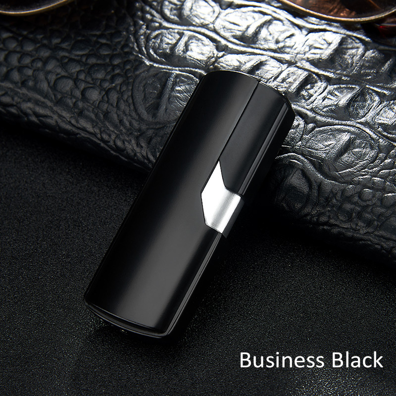 Refillable windproof small metal lighter custom logo straight blue Jet Flame cigar torch lighter