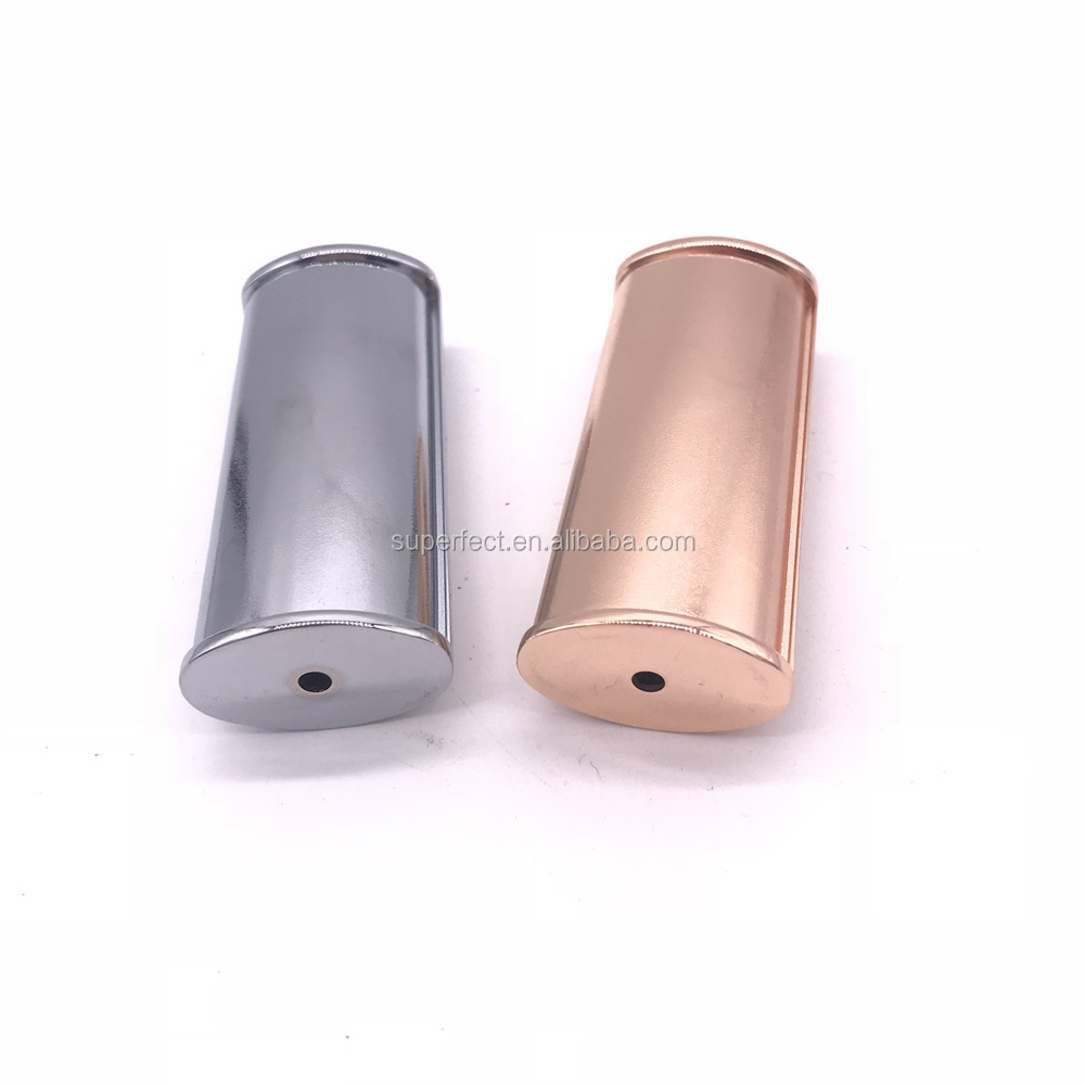 Silver color plain metal sleeve cover cigarette lighter case