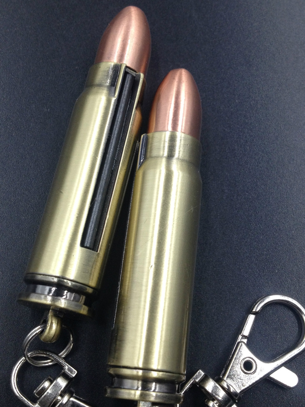 Wholesale ten thousand matches cool bullet shape flint kerosene refillable keychain lighters