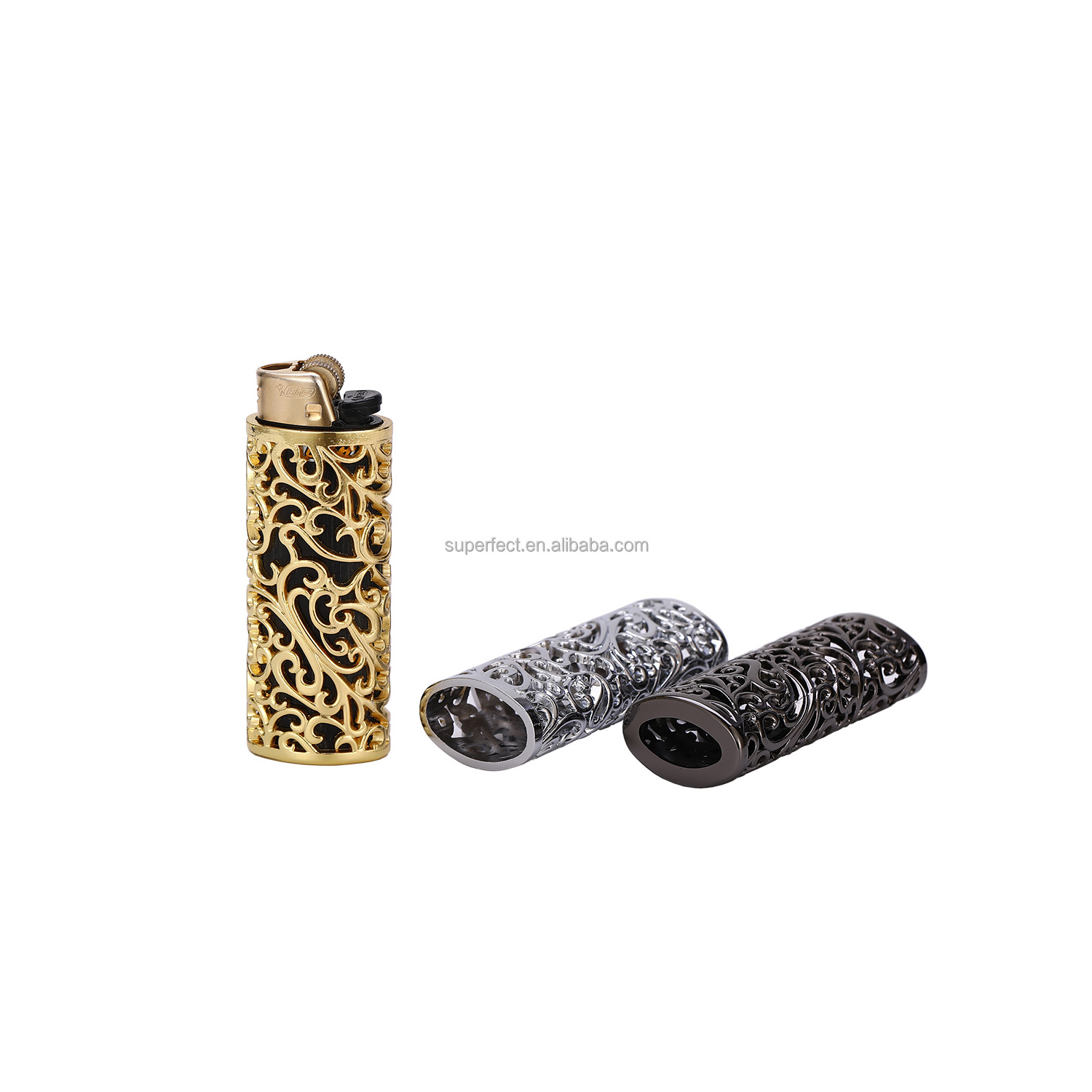 lighters smoking accessories hollow out design Maxi J6 case metal lighter holder sleeve