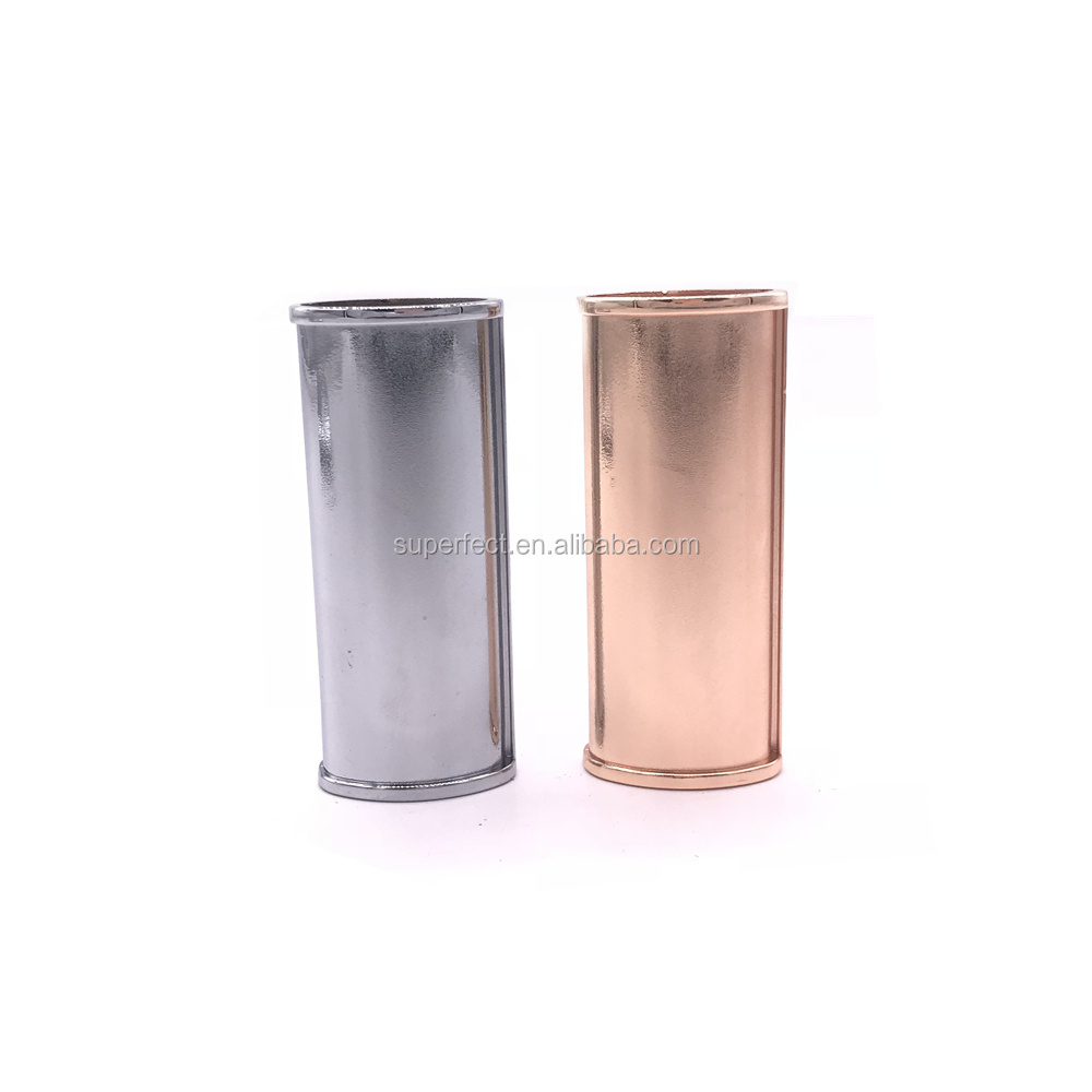 Silver color plain metal sleeve cover cigarette lighter case