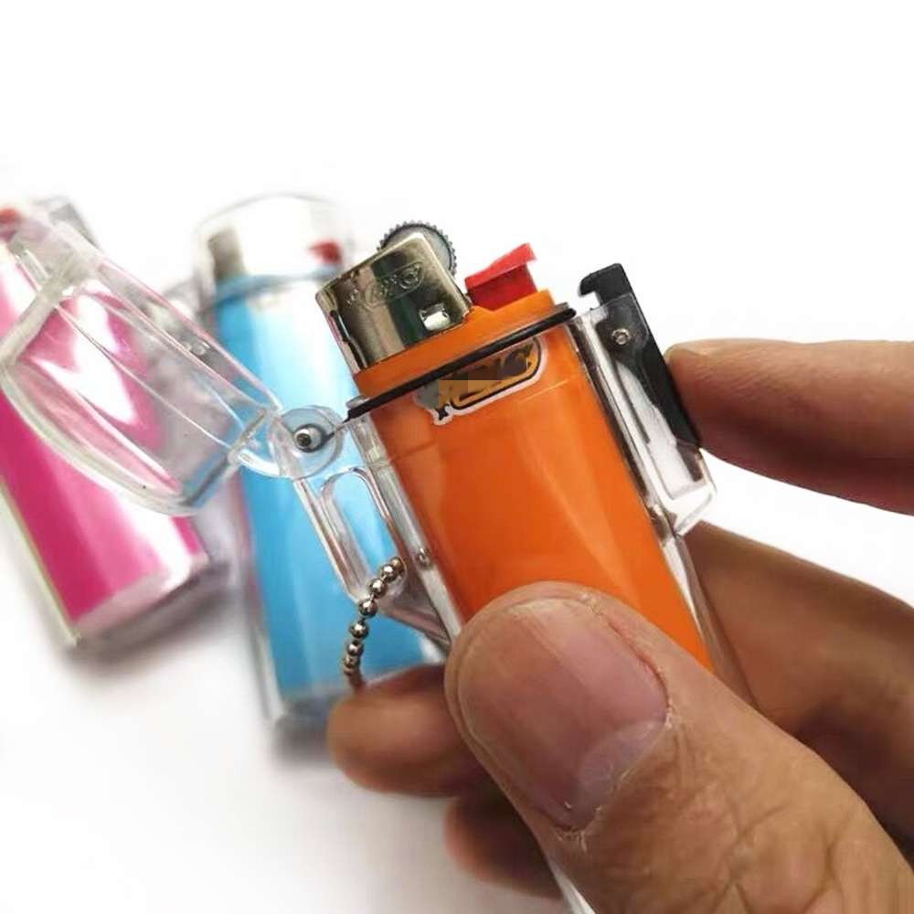 Wholesales waterproof J3 lighter case holder with keychain plastic lighter cover