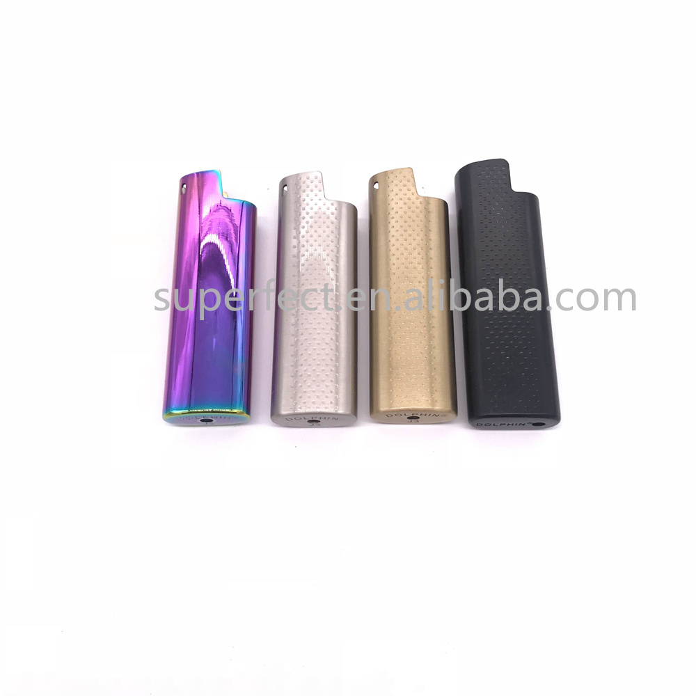 Metal zinc alloy printed logo engraved logo custom lighter sleeve