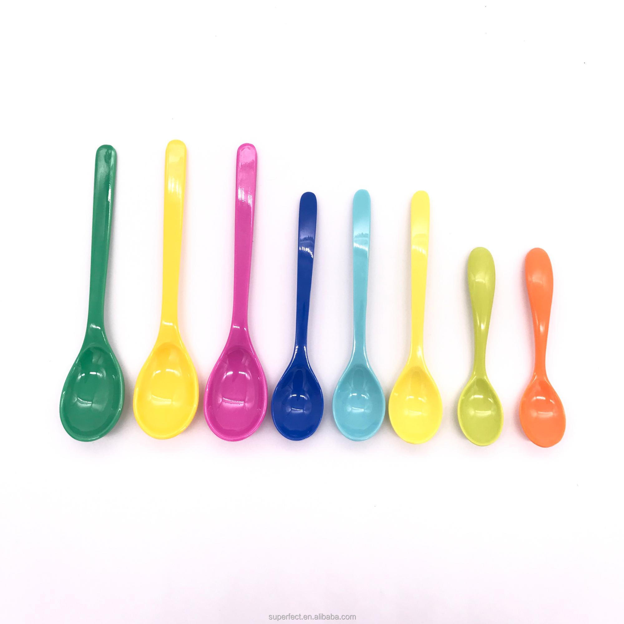 High quality Wholesale 99 cent items Plastic cheap gifts custom melamine hard colored plastic spoon