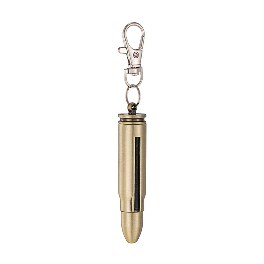 Wholesale ten thousand matches cool bullet shape flint kerosene refillable keychain lighters