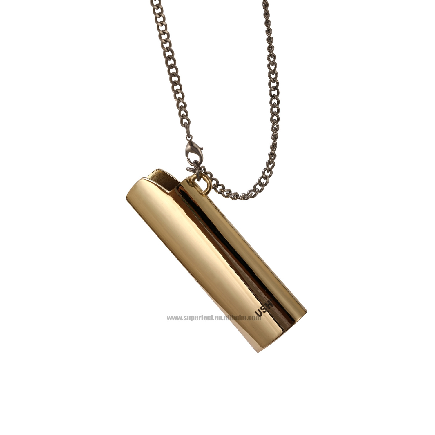 Cool Hiphop decoration Metal Zinc Alloy J3 lighter case necklace lighter sleeve