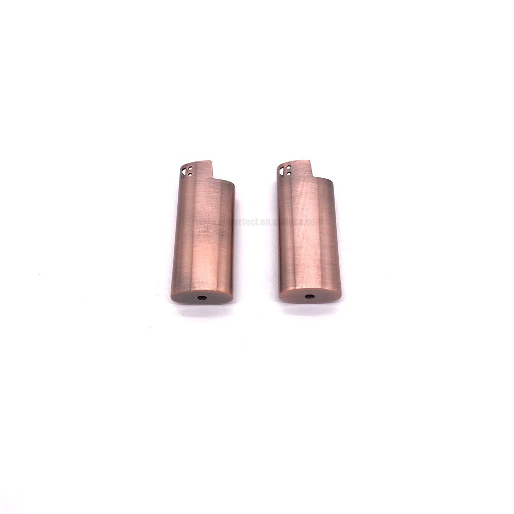 Mini J5 with holes on the top lighter case cover sleeve Copper metal lighter holder