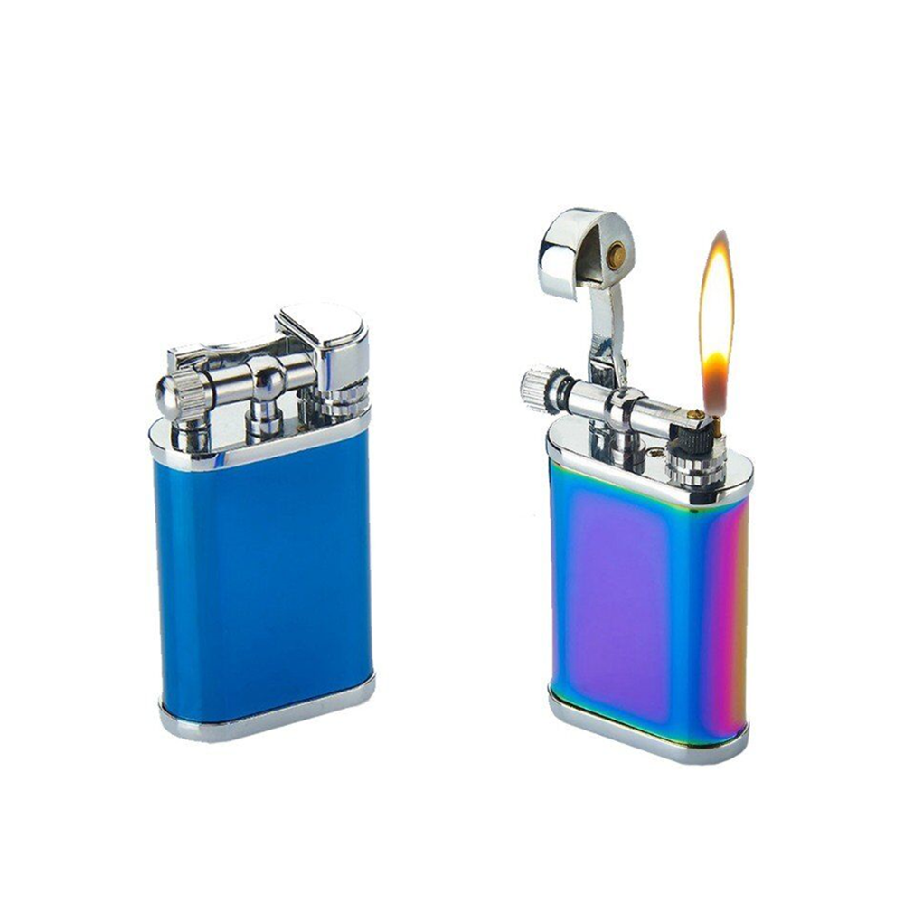 Classic luxury Smoking accessories factory custom Refillable metal stone wheel flint lighter