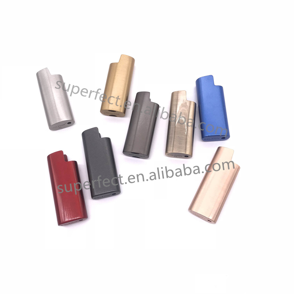 Metal zinc alloy printed logo engraved logo custom lighter sleeve