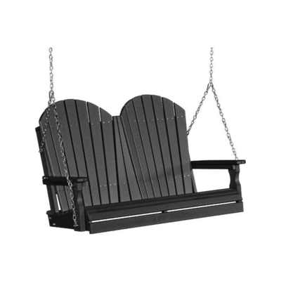 5ft Portable Cup Holder ROLLED Seating HDPE Porch Swing Faux Wood Log Swing Garden Swing BestSuppliers