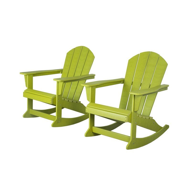 Easy Maintenance Rocking Adirondack Resin Outdoor Furniture Porch Rocking Chair