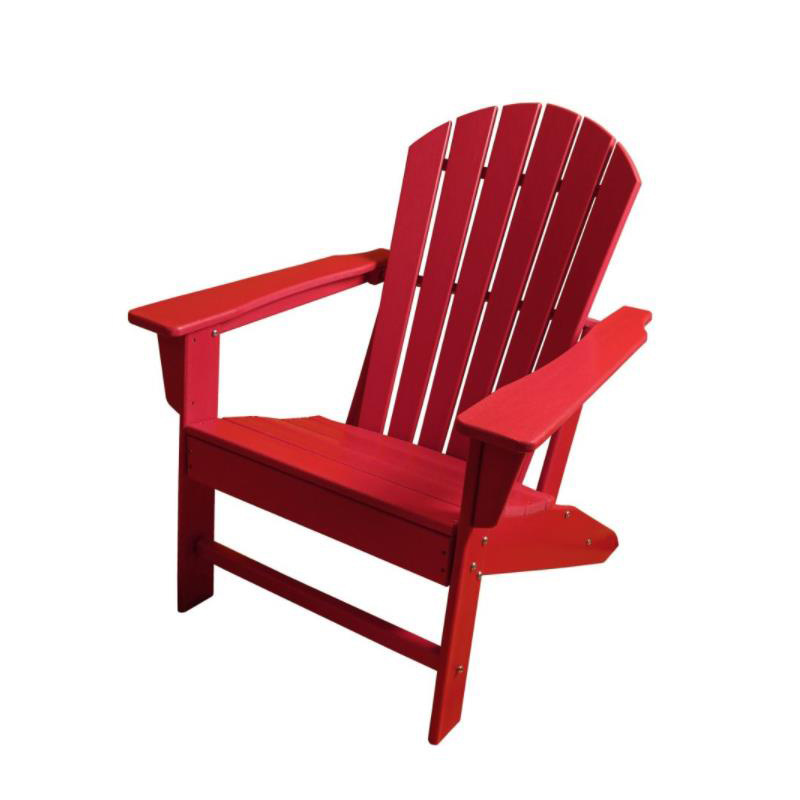 Resin Lounge Modern Teak Outdoor HDPE Plastic Wood Adirondack Chairs