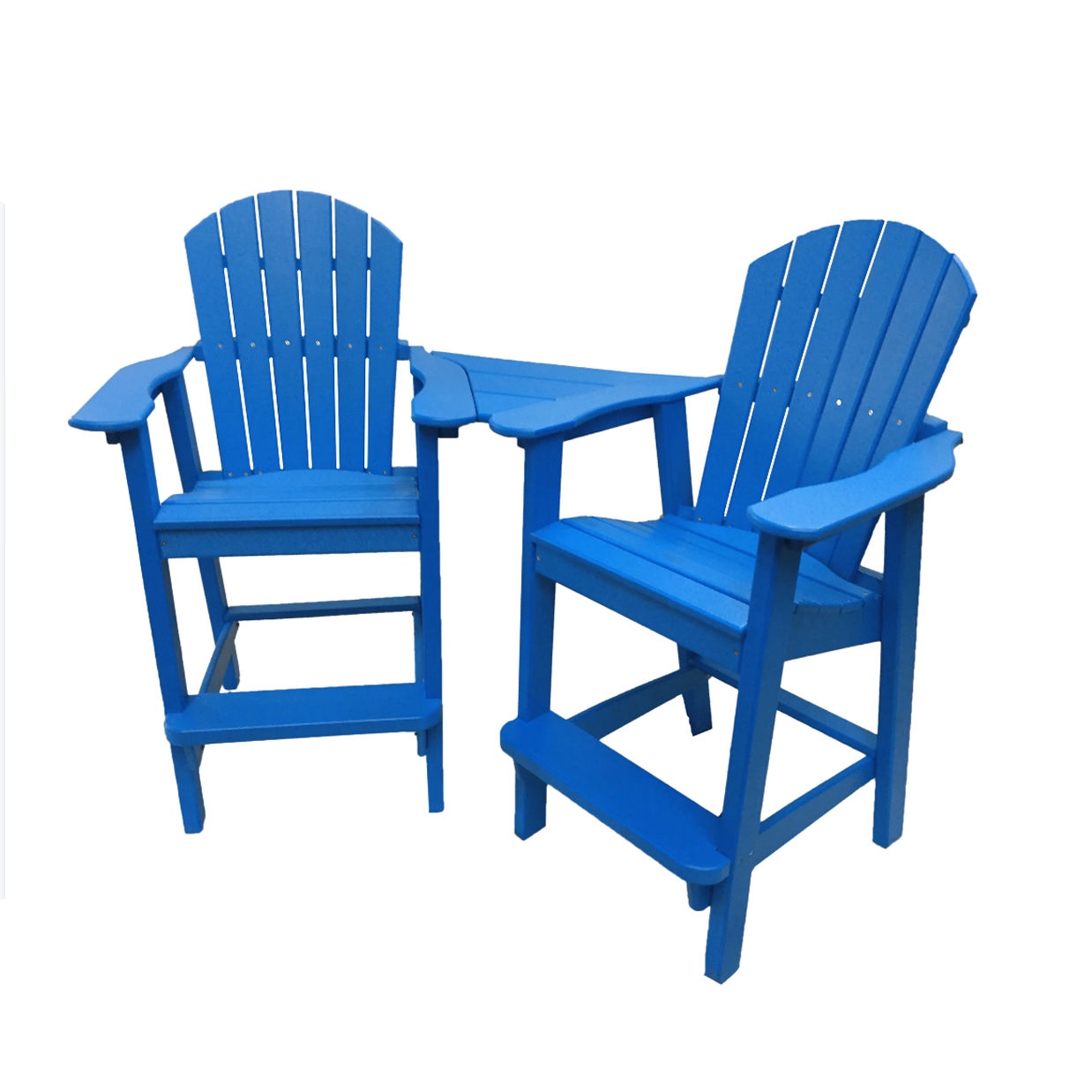 Different Colors Recycled Plastic Material Poly Balcony Chairs Set HDPE Adirondack Chairs