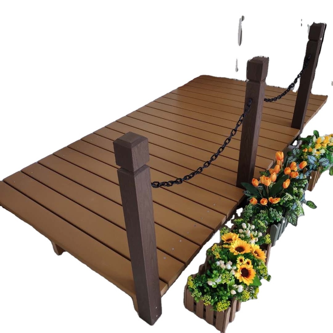 New Alternative Lumber to WPC Outdoor Flooring Waterproof Modern Design Wood Grain Custom HDPE Plastic Composite Decking