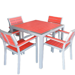 HDPE Recycled Outdoor Plastic Timber Outdoor Table and Chairs Plastic Bench