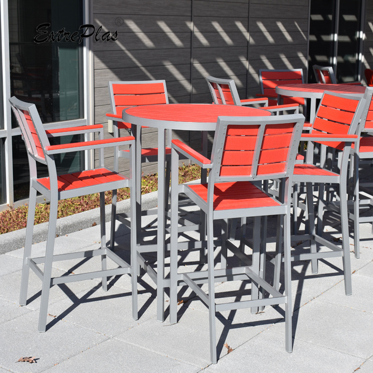 HDPE Recycled Outdoor Plastic Timber Outdoor Table and Chairs Plastic Bench