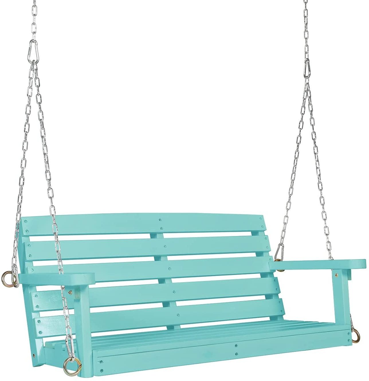 HDPE Poly Lumber Leisure Porch Hanging Bench Swing with Hanging Chains