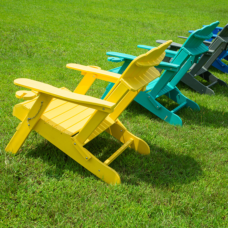 Eco-friendly Poly Lumber Furniture Folding HDPE Plastic Adirondack Chair