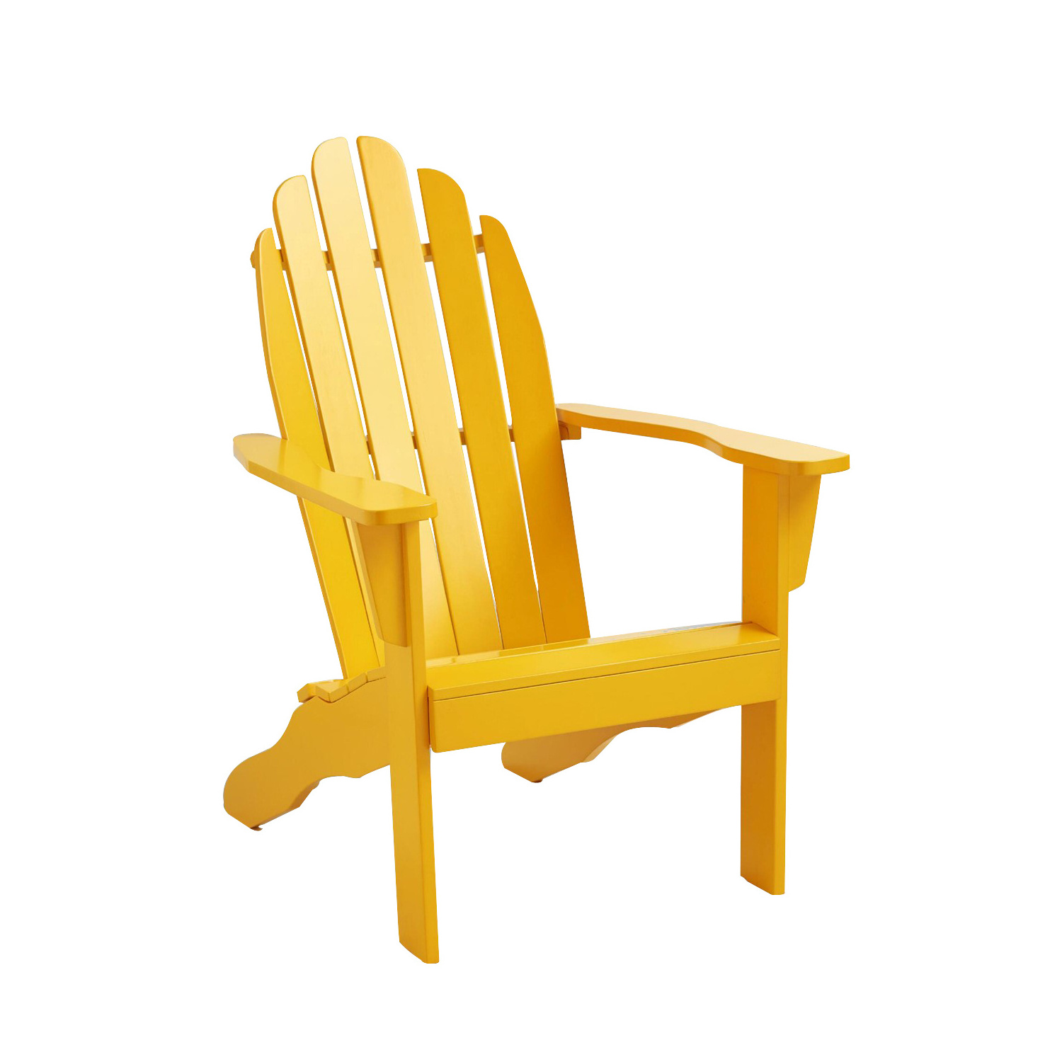 Resin Lounge Modern Teak Outdoor HDPE Plastic Wood Adirondack Chairs