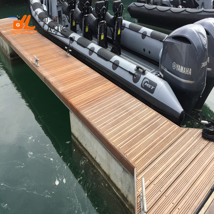 Eco Friendly Recyclable Boat Dock Floating Dock Blocks Composite Boat Decking For Sea Dock And Marine Usage