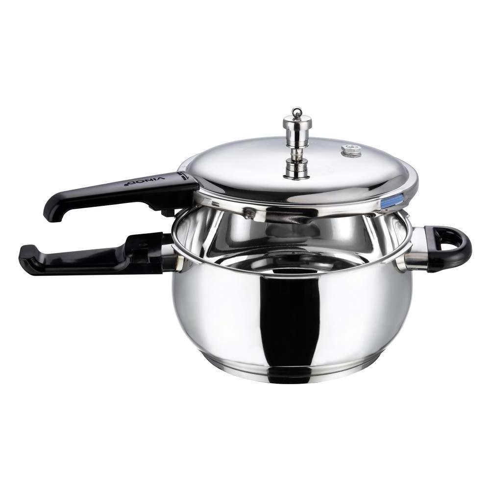 REVE 18/8 Stainless Steel Splendid Plus Pressure Cooker -3.5 Ltr (Induction Friendly)