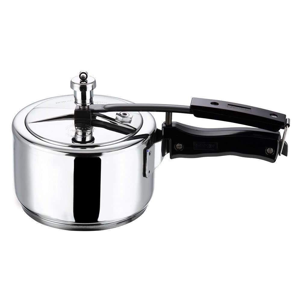 REVE 18/8 Stainless Steel Inner Lid Pressure Cooker -2 Ltr (Induction Friendly)