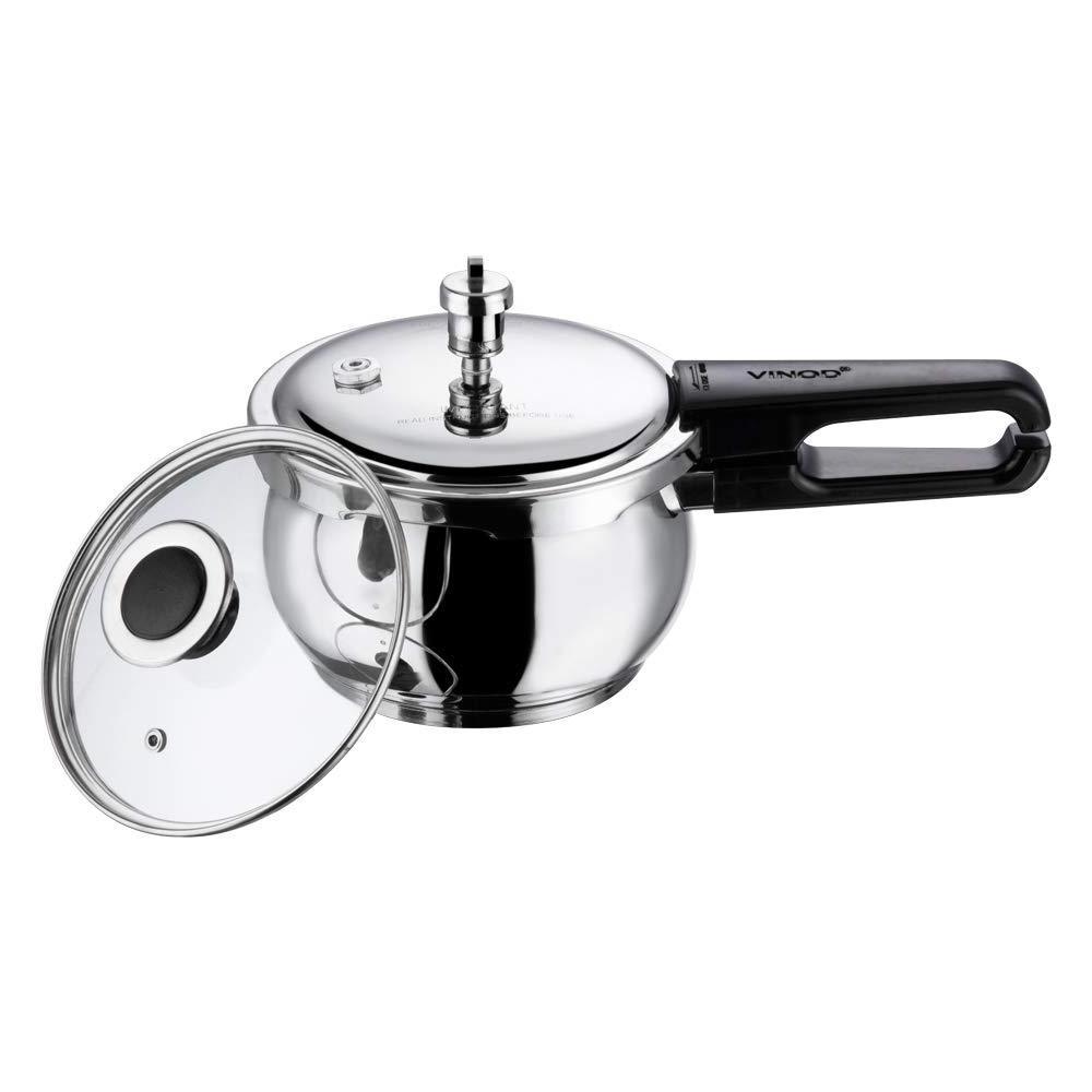 REVE Induction Friendly 18/8 Stainless Steel Splendid Plus Pressure Cooker -2.5 Ltr