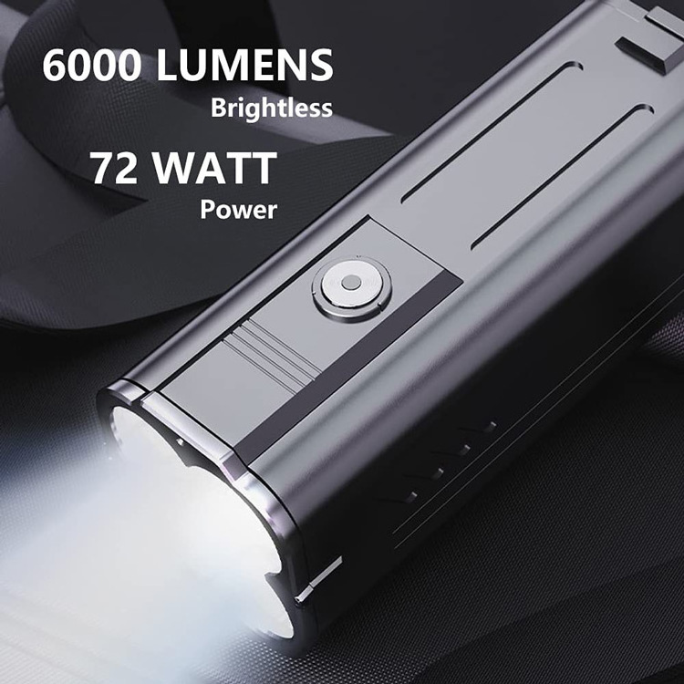 6000 High lumen M20 flashlight long Runtime High Power flashlight with tail clip charging treasure function