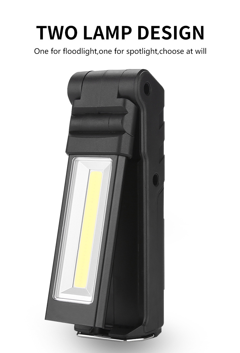 Powerful Repair Rechargeable Portable Super Bright Cob Usb Camping Hiking Led Working Light