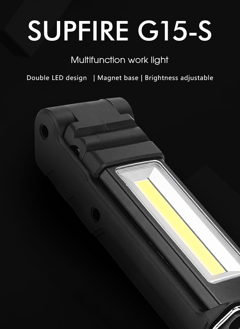 Powerful Repair Rechargeable Portable Super Bright Cob Usb Camping Hiking Led Working Light